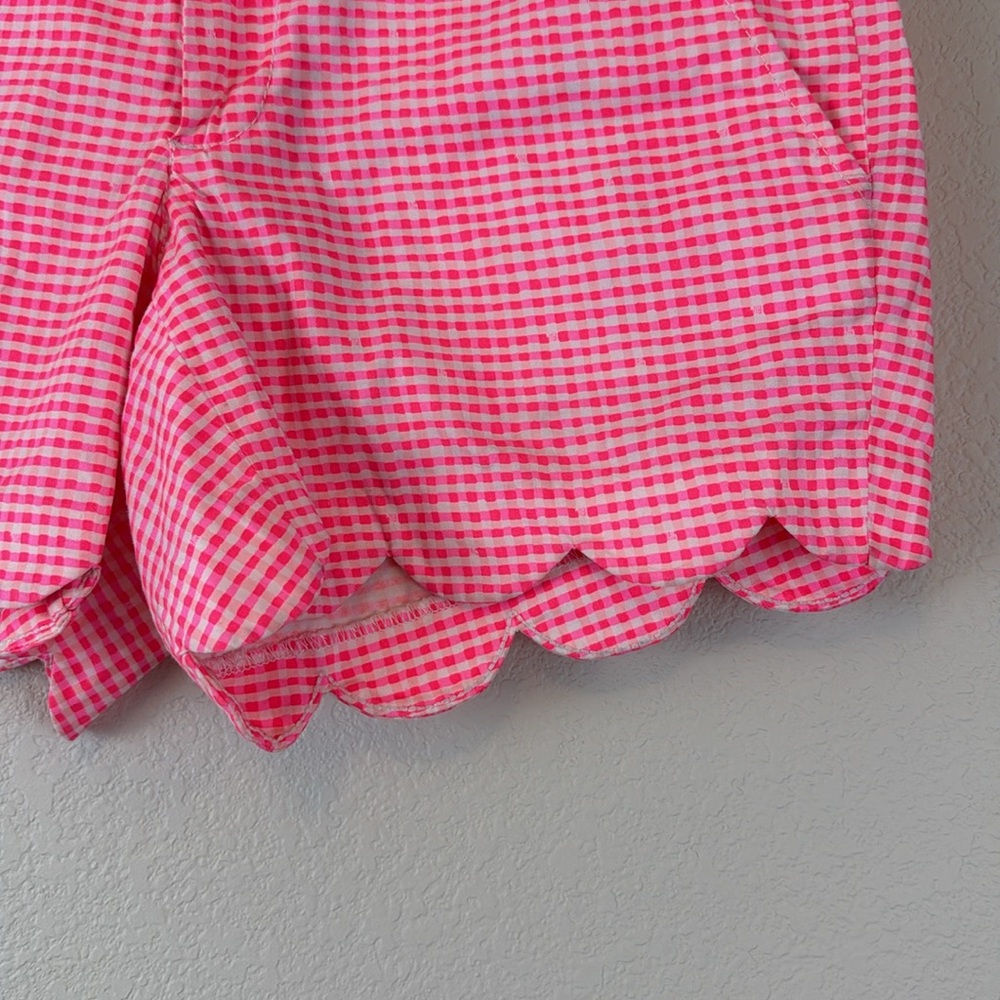Lilly Pulitzer Pink 100% Cotton Buttercup Shorts with Scalloped Hem Size 2 - Picture 4 of 10